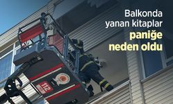 Balkonda yanan kitaplar paniğe neden oldu
