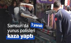 Samsun'da yunus polisleri kaza yaptı: 1 yaralı