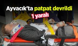 Ayvacık'ta patpat devrildi: 1 yaralı