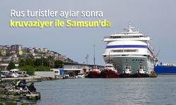 Rus turistler aylar sonra kruvaziyer ile Samsun'da