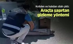 Koliden ve halıdan silah çıktı: Araçta şaşırtan gizleme yöntemi