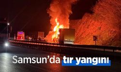 Samsun’da tır yangını