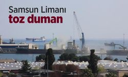 Samsun Limanı toz duman