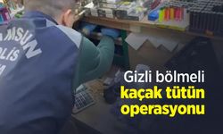 Gizli bölmeli kaçak tütün operasyonu