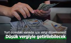 Yurt dışındaki varlıklar için vergi düzenlemesi! Düşük vergiyle getirilebilecek