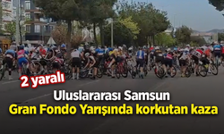 Uluslararası Samsun Gran Fondo Yarışında korkutan kaza: 2 yaralı