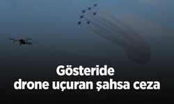 Gösteride drone uçuran şahsa ceza