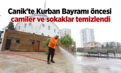 Canik'te Kurban Bayramı öncesi camiler ve sokaklar temizlendi
