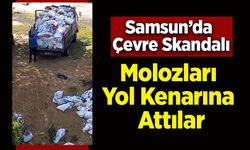 Samsun’da Çevre Skandalı: Molozları Yol Kenarına Attılar
