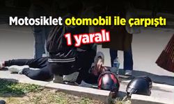 Motosiklet otomobil ile çarpıştı: 1 yaralı