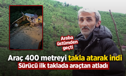 Araç 400 metreyi takla atarak indi