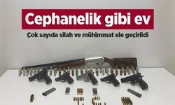 Cephanelik gibi ev: Çok sayıda silah ve mühimmat ele geçirildi
