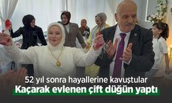 52 yıl sonra hayallerine kavuştular: Kaçarak evlenen çift düğün yaptı