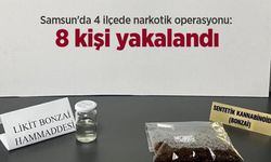 Samsun'da 4 ilçede narkotik operasyonu: 8 kişi yakalandı