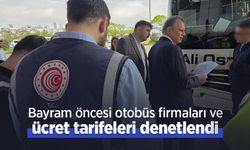 Otobüs firmaları ve ücret tarifeleri denetlendi