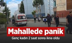 Mahallede panik: Genç kadın 2 saat sonra ikna oldu