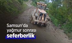 Samsun'da yağmur sonrası seferberlik