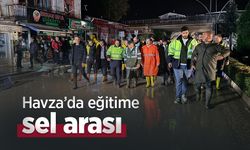 Havza’da eğitime sel arası