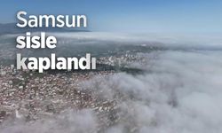 Samsun sisle kaplandı