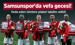Samsunspor'da vefa gecesi! Veda eden isimlere plaket takdim edildi
