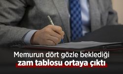 Memurun dört gözle beklediği zam tablosu ortaya çıktı