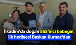 İlkadım’da doğan 555’inci bebeğin ilk hediyesi Başkan Kurnaz’dan