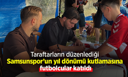 Taraftarların düzenlediği Samsunspor’un yıl dönümü kutlamasına futbolcular katıldı
