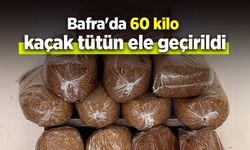 Bafra'da 60 kilo kaçak tütün ele geçirildi