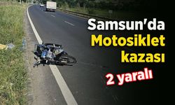 Samsun'da Motosiklet kazası: 2 yaralı