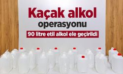 Kaçak alkol operasyonu: 90 litre etil alkol ele geçirildi