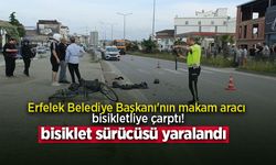 Erfelek Belediye Başkanı'nın makam aracının çarptığı bisikletli yaralandı