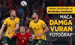 Kerem Aktürkoğlu ve Avustralya savunması MAÇA DAMGA VURAN FOTOĞRAF