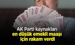 AK Parti kaynakları en düşük emekli maaşı için rakam verdi