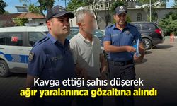 Kavga ettiği şahıs düşerek ağır yaralanınca gözaltına alındı