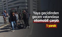 Yaya geçidinden geçen vatandaşa otomobil çarptı: 1 yaralı
