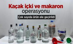 Kaçak içki ve makaron operasyonu: Çok sayıda ürün ele geçirildi