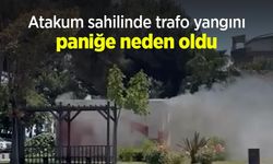 Atakum sahilinde trafo yangını paniğe neden oldu