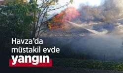 Havza’da müstakil evde yangın