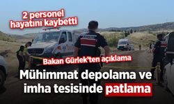 Mühimmat depolama ve imha tesisinde patlama