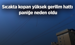 Sıcakta kopan yüksek gerilim hattı paniğe neden oldu