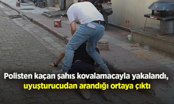 Polisten kaçan şahıs kovalamacayla yakalandı, uyuşturucudan arandığı ortaya çıktı
