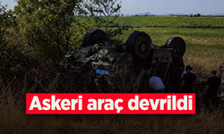 Askeri araç devrildi