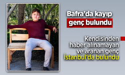 Bafra'da kayıp genç bulundu