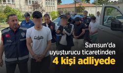 Samsun'da uyuşturucu ticaretinden 4 kişi adliyede