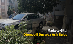 El Frenini Çekmeyi Unuttu, Otomobil Bahçe Duvarında Asılı Kaldı