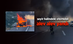 Seyir Halindeki Otomobilde Korkutan Yangın