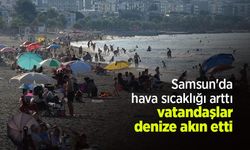 Samsun'da hava sıcaklığı arttı, vatandaşlar denize akın etti