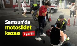 Samsun'da motosiklet kazası: 1 yaralı