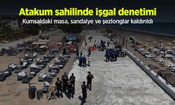 Atakum sahilinde işgal denetimi: Kumsaldaki masa, sandalye ve şezlonglar kaldırıldı