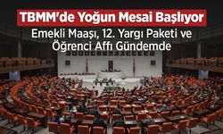 TBMM'de Yoğun Mesai Başlıyor: Emekli Maaşı, 12. Yargı Paketi ve Öğrenci Affı Gündemde